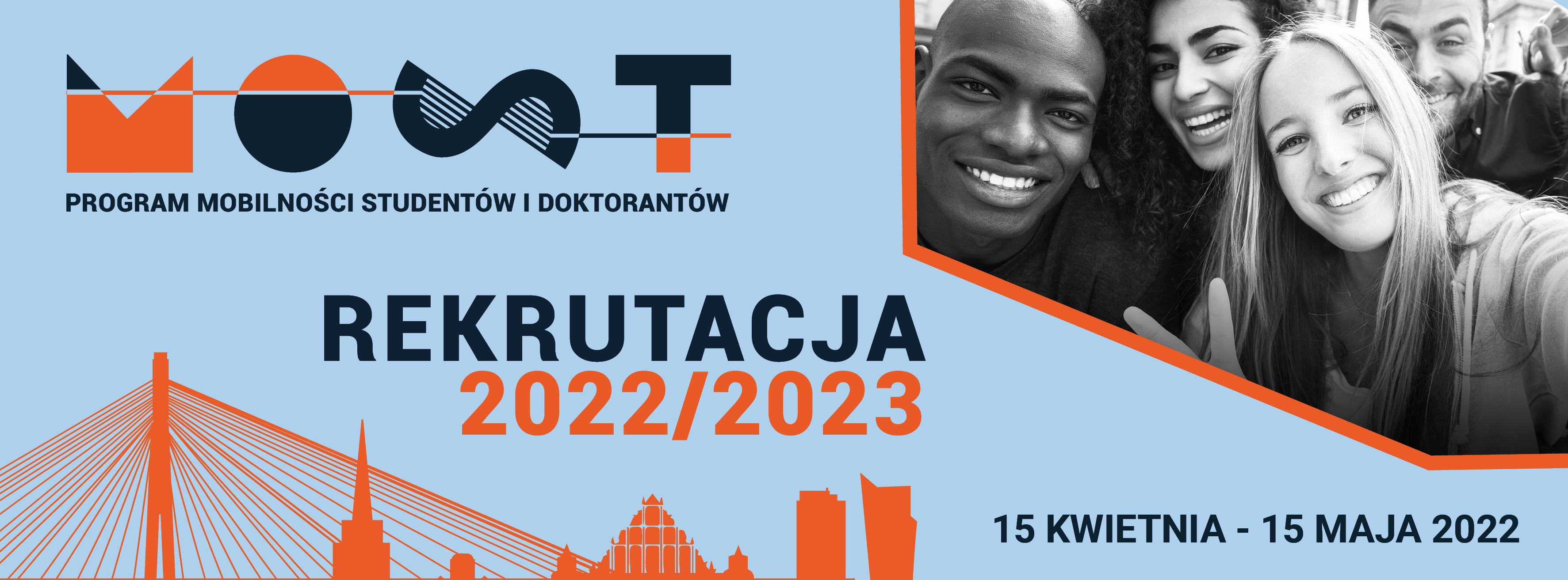 Zdjęcie do artykułu: Zapraszamy wszystkich studentów do udziału w rekrutacji do Programu „MOST” na semestr zimowy i cały rok akademicki 2022/2023