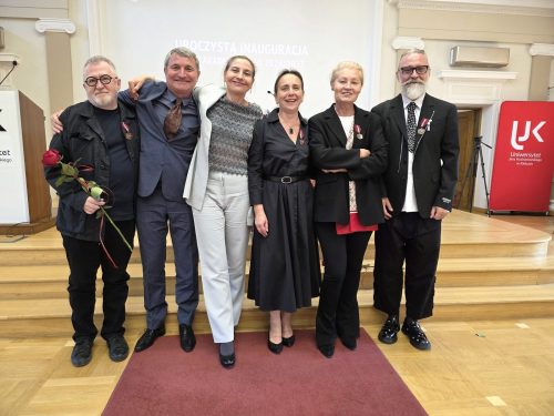 Gala wręczenia medali &bdquo;Zasłużony Kulturze Gloria Artis&rdquo; w czasie inauguracji roku akademickiego w Uniwersytecie Jana Kochanowskiego w Kielcach