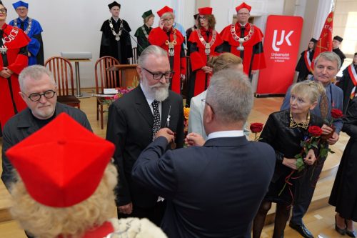 Gala wręczenia medali &bdquo;Zasłużony Kulturze Gloria Artis&rdquo; w czasie inauguracji roku akademickiego w Uniwersytecie Jana Kochanowskiego w Kielcach
